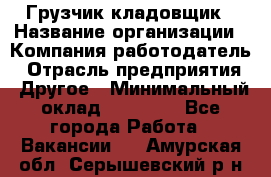 Грузчик-кладовщик › Название организации ­ Компания-работодатель › Отрасль предприятия ­ Другое › Минимальный оклад ­ 27 000 - Все города Работа » Вакансии   . Амурская обл.,Серышевский р-н